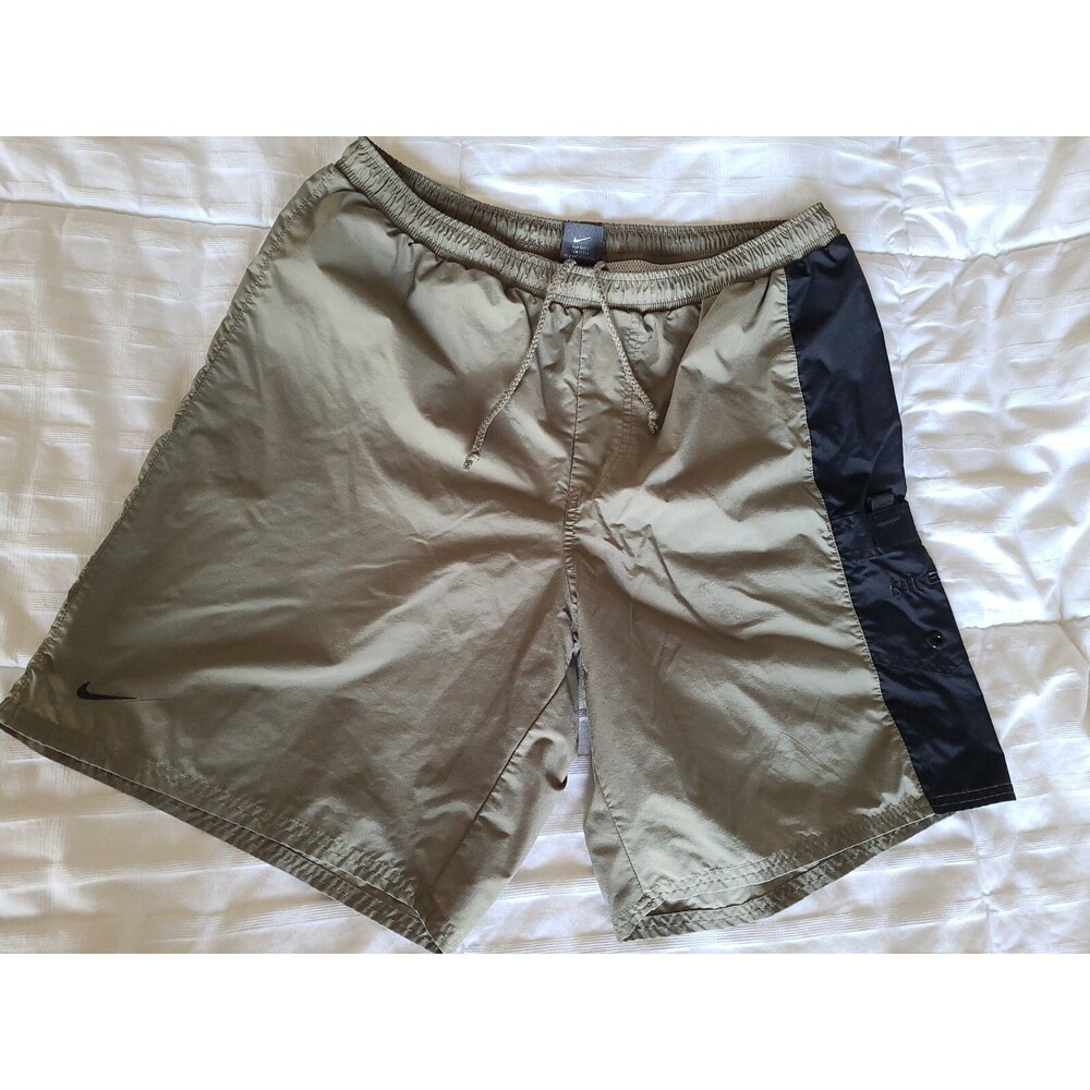 Nike Swim Board Shorts Mesh Lined Mens Size M Trunks Black Gray